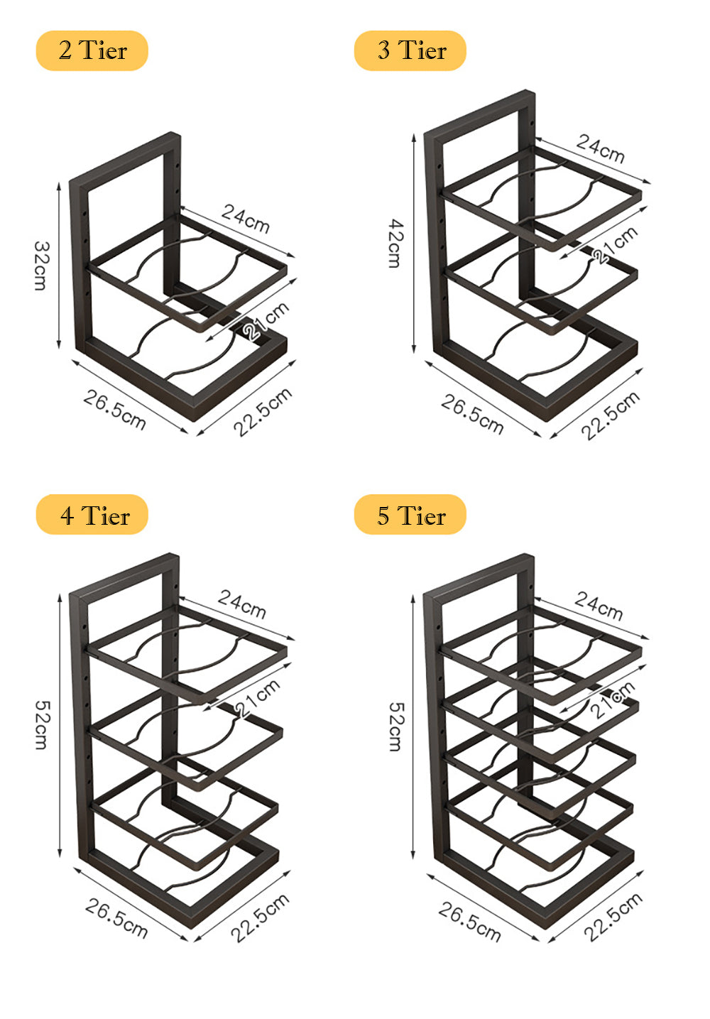 pot rack ,Adjustable Stainless Steel Pot Rack Organizer – Multi-Layer Kitchen Pot & Pan Storage Rack for Cabinet or Countertop, Heavy-Duty Space-Saving Cookware Organizer