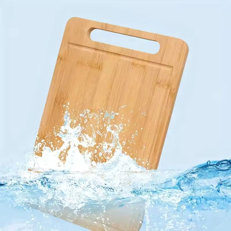 WXCOO kitchen wooden chopping board, double-sided serving board, solid wood cutting board for meat, fruit, and vegetables, durable eco-friendly kitchen chopping