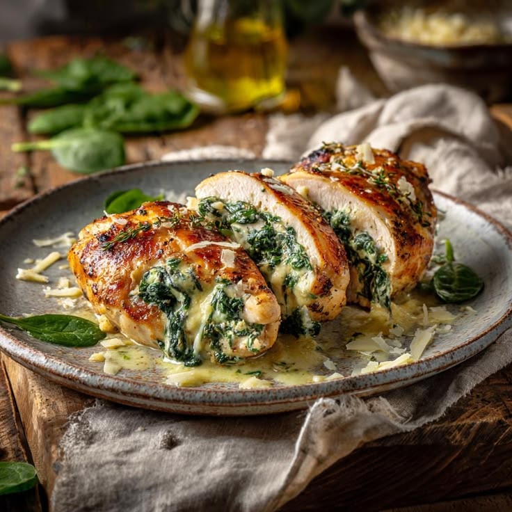 spinach stuffed chicken breast