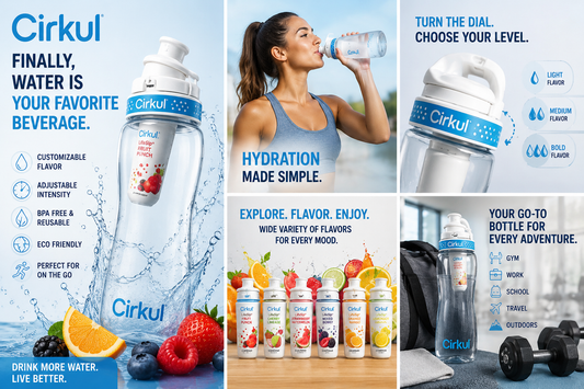 Cirkul water bottle with flavor cartridge