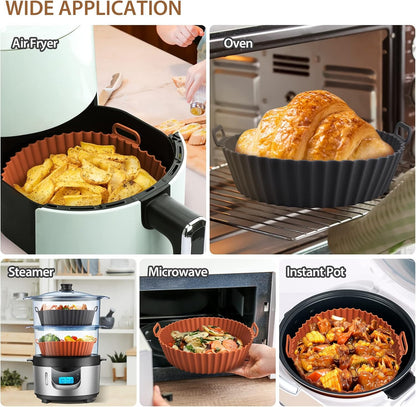Heat resistant silicone basket for air fryer cooking accessories