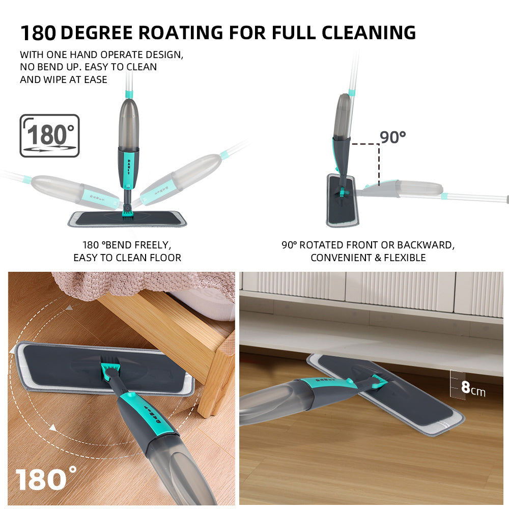 Magic Spray Mop 360° Rotation ,Microfiber Floor Cleaning Broom for Home