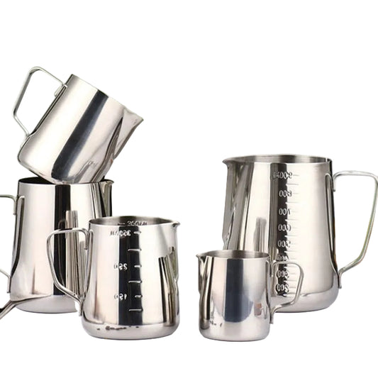 stainless steel milk frother jug for coffee