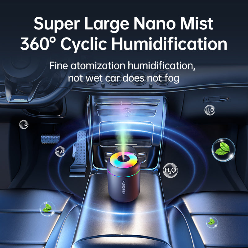 Mini USB Humidifier 180ML – Portable Essential Oil Diffuser with LED Light for Bedroom, Office & Car