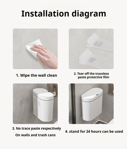 9L Smart Sensor Trash Can – Wall Mounted Automatic Waterproof Bin