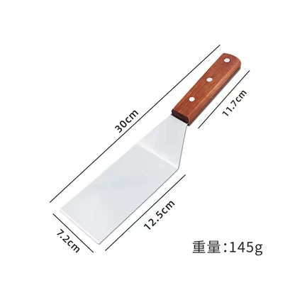 Stainless Steel BBQ Spatula & Grill Scraper | Non-Stick Durable Barbecue Tool