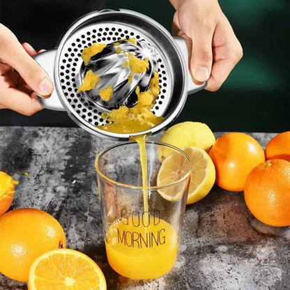 304 Stainless Steel Manual Citrus Juicer – Portable Lemon & Orange Squeezer Kitchen Tool