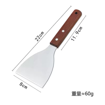 Stainless Steel BBQ Spatula & Grill Scraper | Non-Stick Durable Barbecue Tool