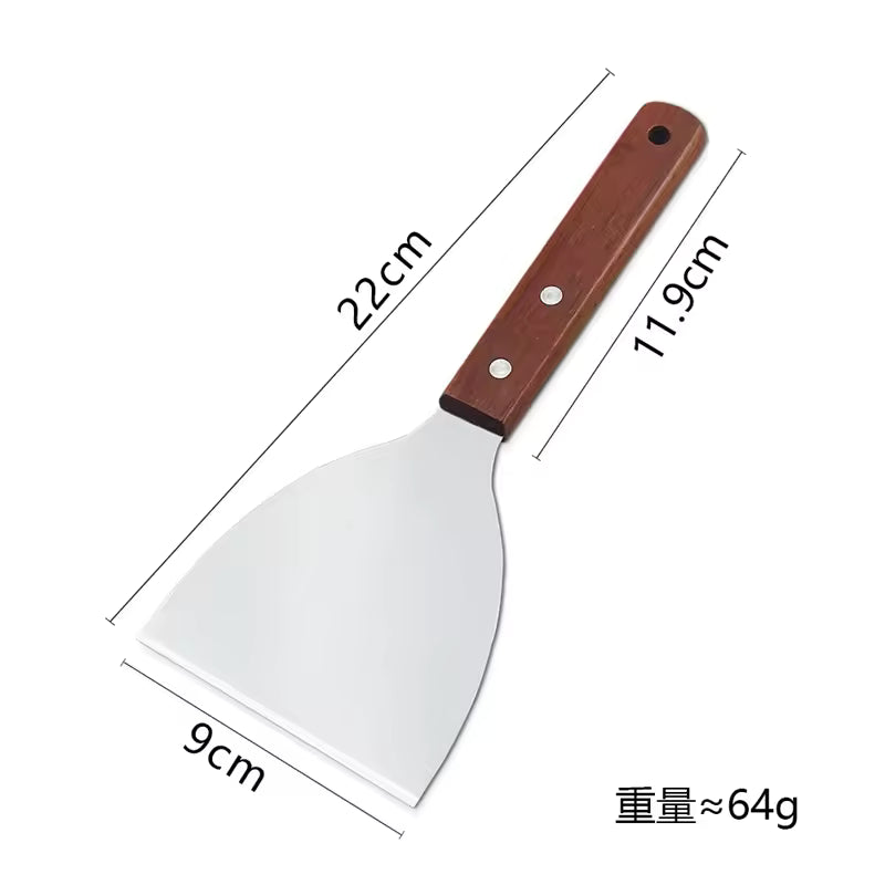 Stainless Steel BBQ Spatula & Grill Scraper | Non-Stick Durable Barbecue Tool