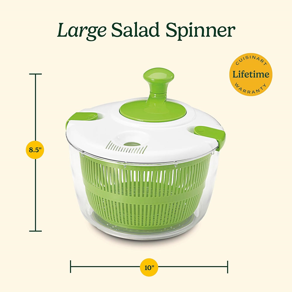 LMETJMA 5L Large Salad Spinner Vegetable Washer Dryer Strainer Bowl Colander Lettuce Spinner JT252