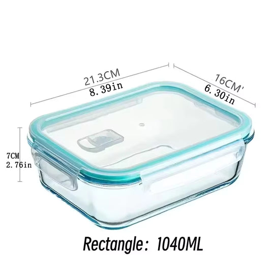 Microwave safe glass containers with lids