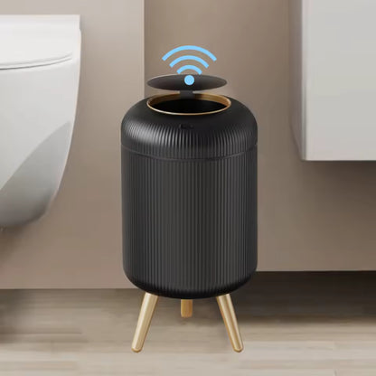 Space saving hanging trash can for small kitchen