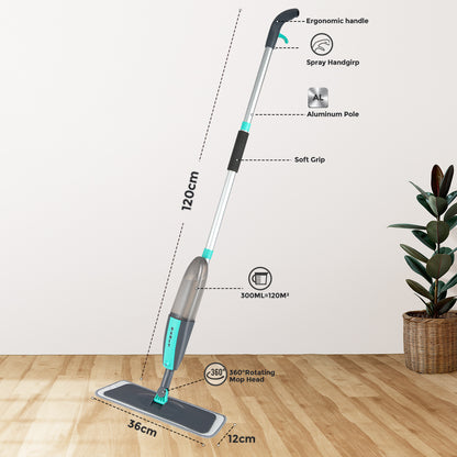 Magic Spray Mop 360° Rotation ,Microfiber Floor Cleaning Broom for Home