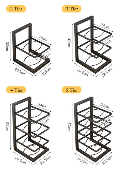 pot rack ,Adjustable Stainless Steel Pot Rack Organizer – Multi-Layer Kitchen Pot & Pan Storage Rack for Cabinet or Countertop, Heavy-Duty Space-Saving Cookware Organizer