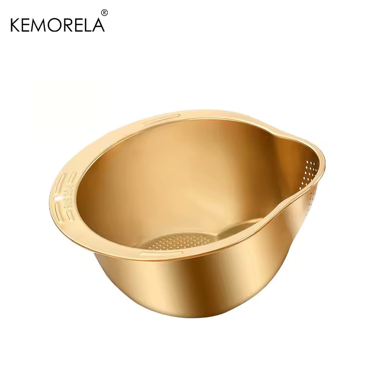 304 stainless steel rice washer strainer bowl