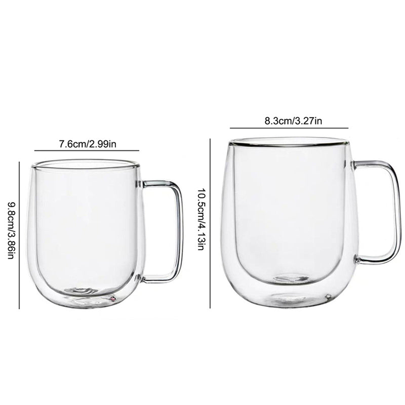 transparent coffee mug for hot and cold drinks