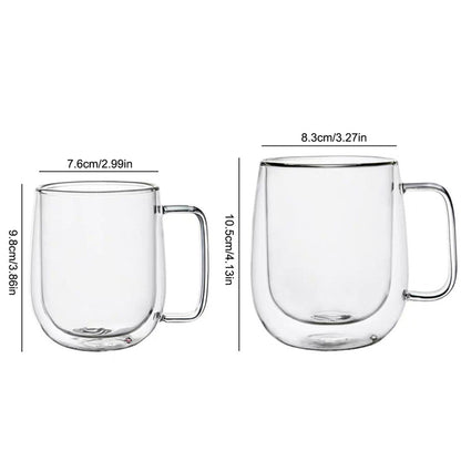 transparent coffee mug for hot and cold drinks