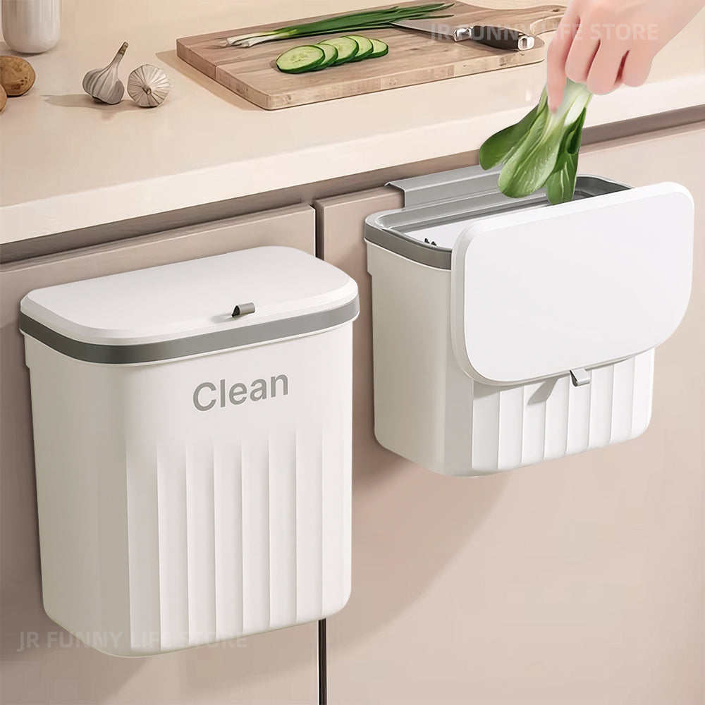 8.5L and 12L hanging kitchen trash bin size comparison