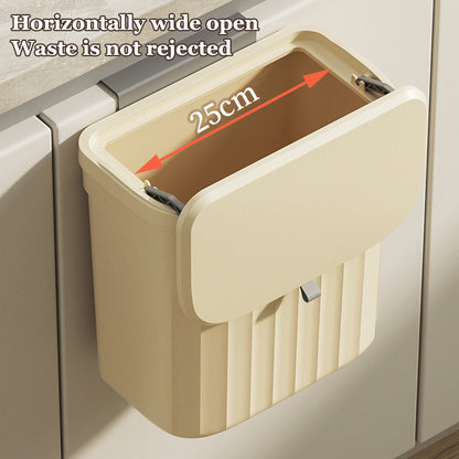 8.5L / 12L Hanging Trash Can – Wall Mounted Kitchen Cabinet Bin with Lid