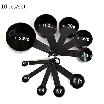 Stainless steel teaspoon measuring set with nested spoons for accurate baking and cooking measurements in a modern kitchen