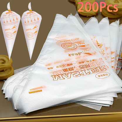 Bulk pack disposable piping bags set 20 50 100 200 pieces cake decorating tools