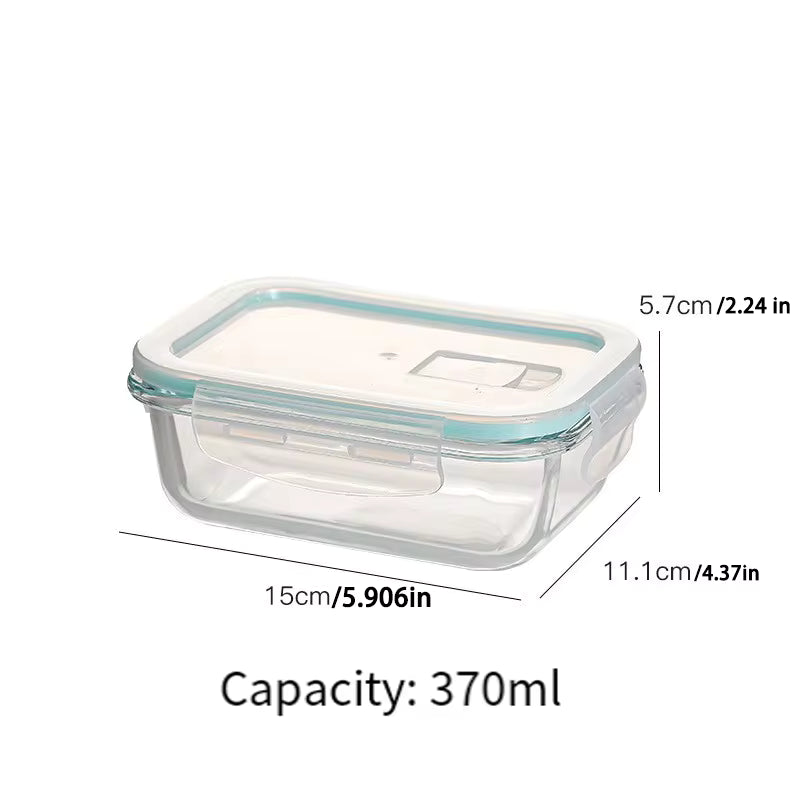 Glass Lunch Box Food Storage Container – Airtight, Meal Prep Friendly, Microwave, Oven &amp; Freezer Safe