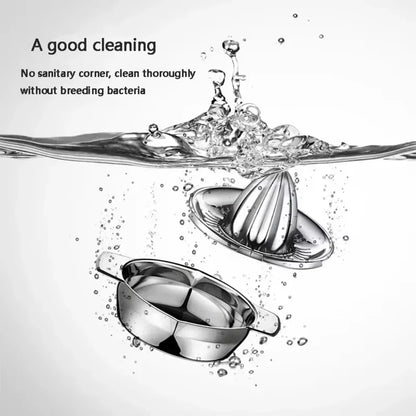 304 Stainless Steel Manual Citrus Juicer – Portable Lemon & Orange Squeezer Kitchen Tool
