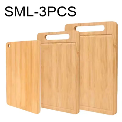 WXCOO kitchen wooden chopping board, double-sided serving board, solid wood cutting board for meat, fruit, and vegetables, durable eco-friendly kitchen chopping