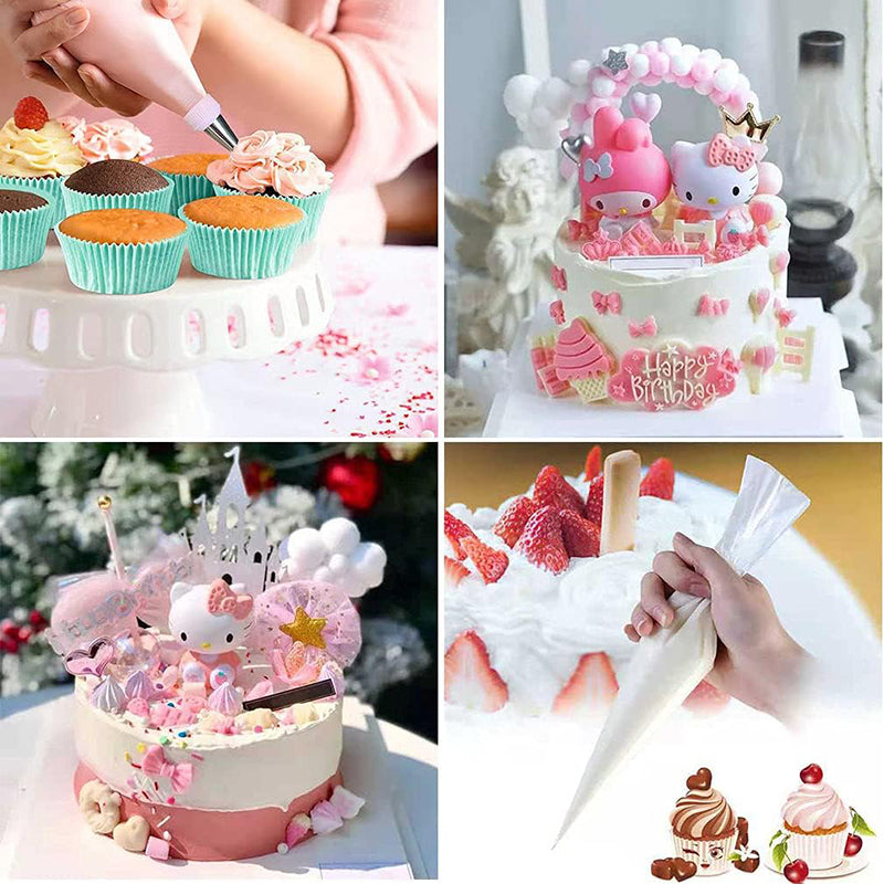Disposable icing piping bags for cookies cupcakes cakes baking and dessert decorating