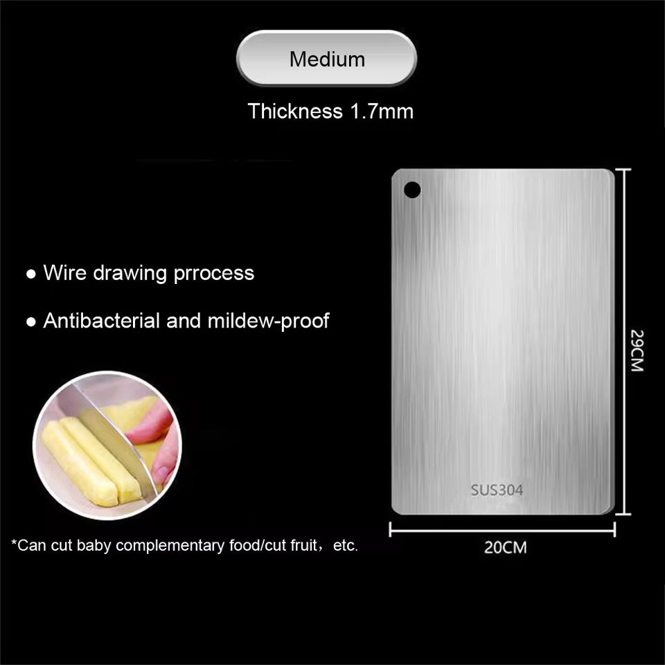 anti-bacterial stainless steel cutting board