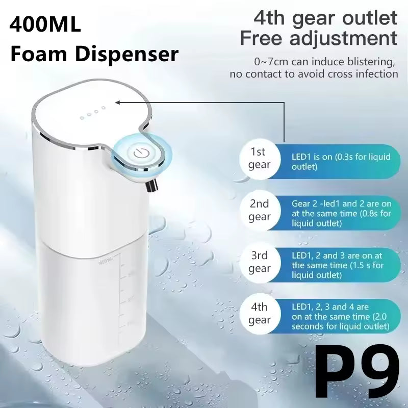380ML Automatic Foam Soap Dispenser – Smart Touchless Hand Washing Machine (USB Rechargeable)