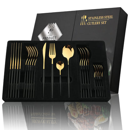 stainless steel flatware set luxury dining table