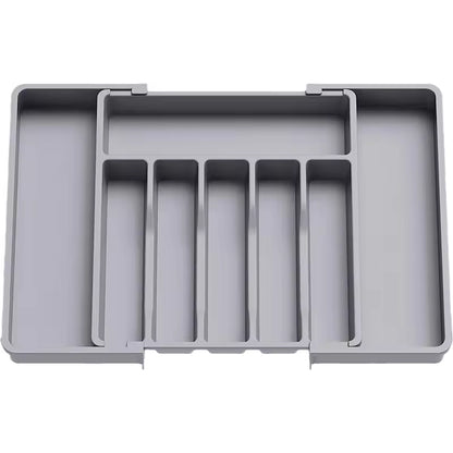 Expandable Cutlery Drawer Organizer – Adjustable Kitchen Utensil Tray with Compartments