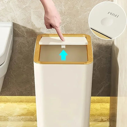 Odor Proof Trash Can with One-Touch Lid – Modern, Durable &amp; Space-Saving Bin
