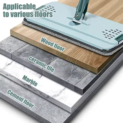 flat squeeze mop with bucket microfiber floor cleaner easy wring system”