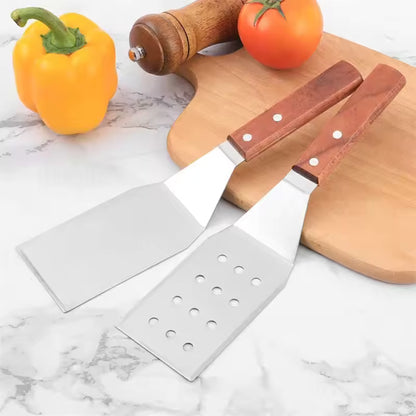 Stainless Steel BBQ Spatula & Grill Scraper | Non-Stick Durable Barbecue Tool