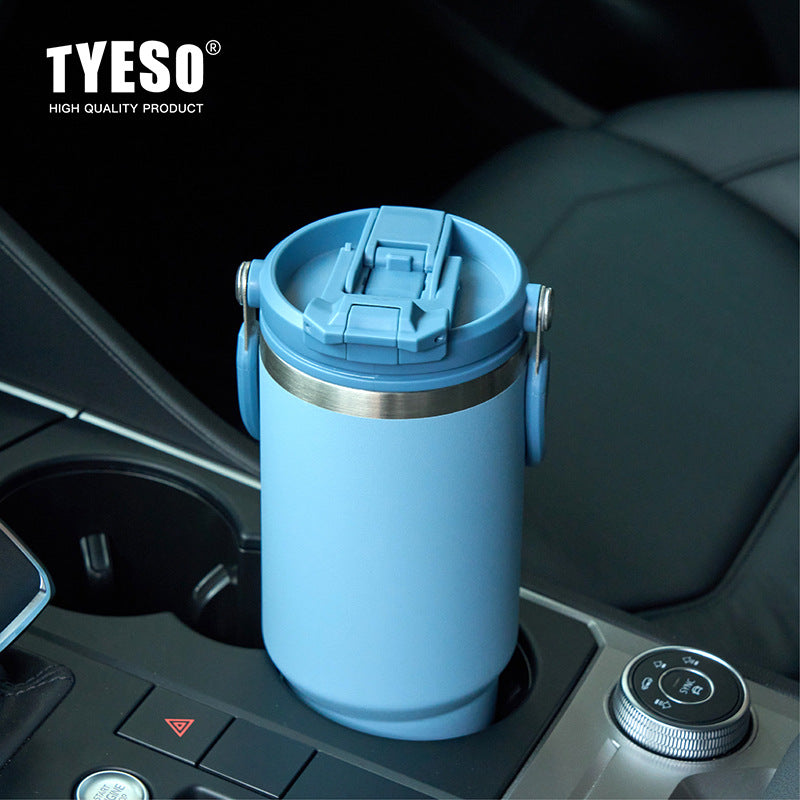 Tyeso Large Capacity Thermos Vacuum Cup Stainless Steel Coffee Mug Dual Drink Insulated Bottle Hot Cold
