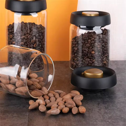 airtight food storage jar for coffee tea sugar and dry ingredients”