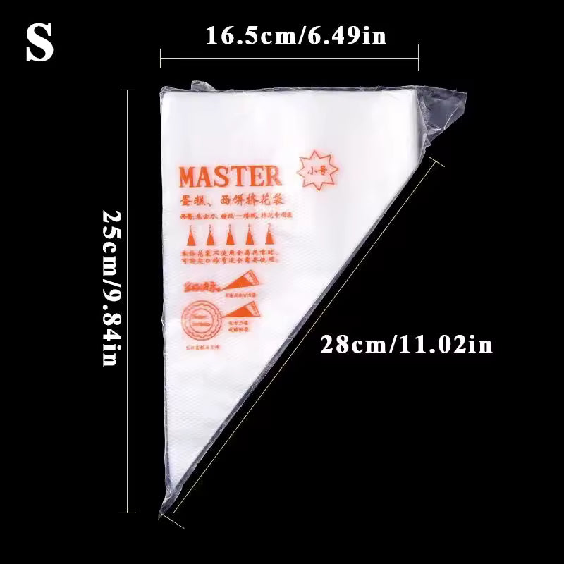 Disposable Cream Pastry Bags Cake Piping Bags Decorating Tool for Cupcakes & Cake Icing (20/50/100/200Pcs)