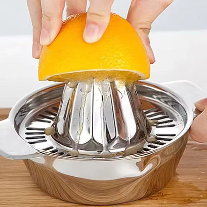 304 Stainless Steel Manual Citrus Juicer – Portable Lemon & Orange Squeezer Kitchen Tool