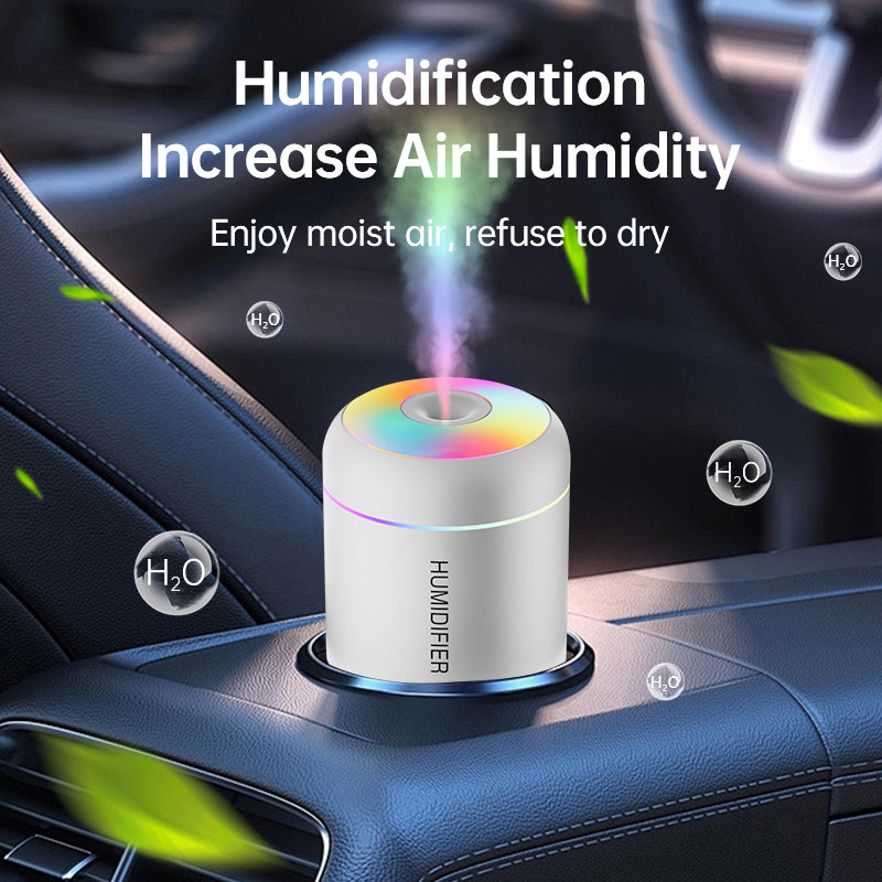 compact USB air humidifier for car and travel use”