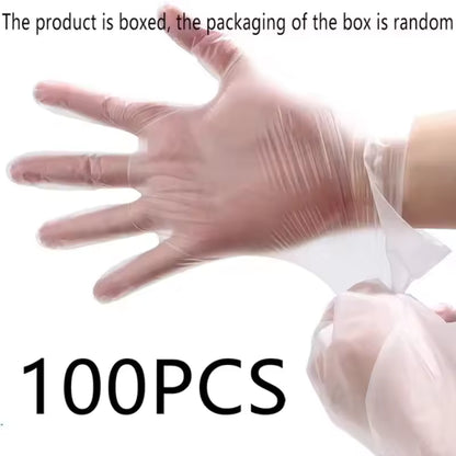 100PCS Disposable TPE Gloves – Waterproof & Oil-Proof Multipurpose Use