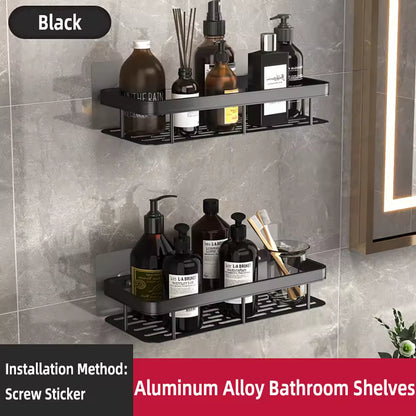 no drill shower caddy shelf for modern bathroom organization”