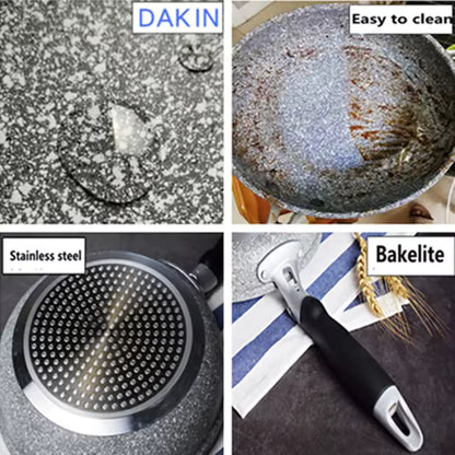 Durable Stone Frying Pan – Non-Stick Skillet & Wok 20/24/26/28cm | Gas & Induction Cookers