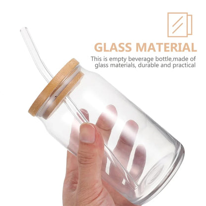 glass cups with bamboo lids