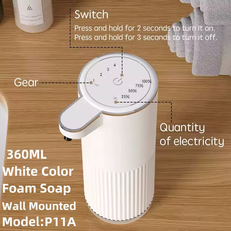 380ML Automatic Foam Soap Dispenser – Smart Touchless Hand Washing Machine (USB Rechargeable)