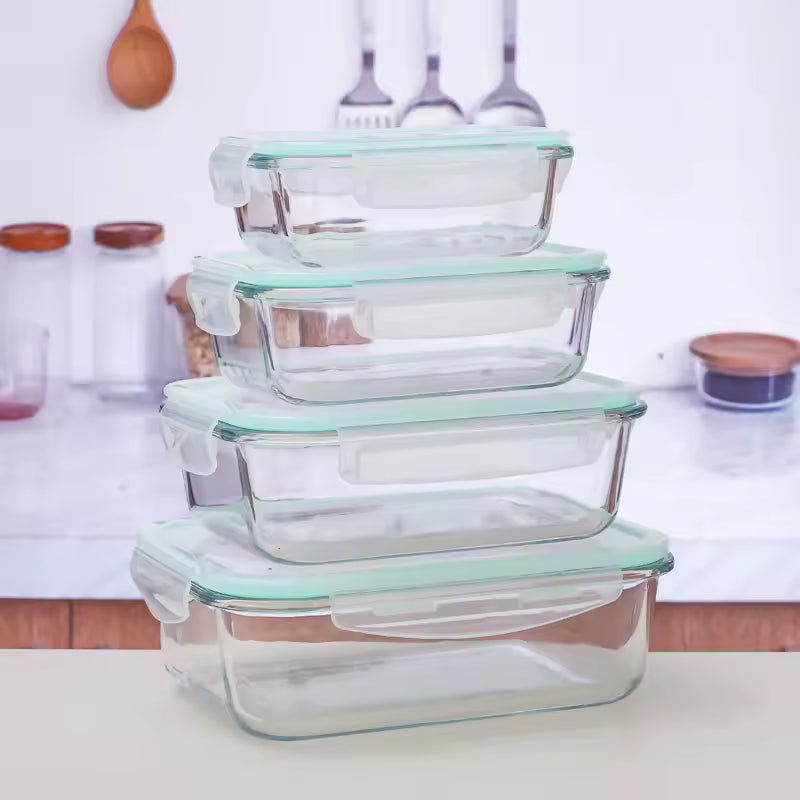 Glass Lunch Box Food Storage Container – Airtight, Meal Prep Friendly, Microwave, Oven &amp; Freezer Safe