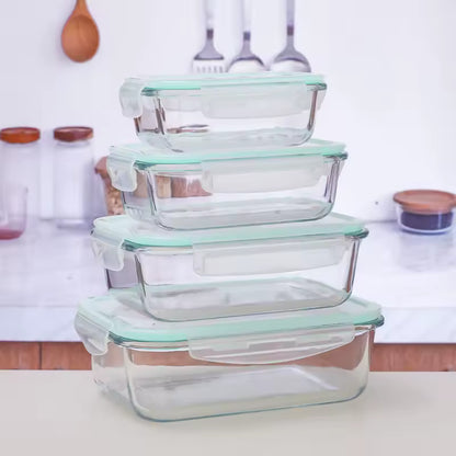Glass Lunch Box Food Storage Container – Airtight, Meal Prep Friendly, Microwave, Oven &amp; Freezer Safe