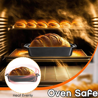 LMETJMA Nonstick Carbon Steel Bread Loaf Pan – Rectangle Bakeware for Bread, Brownies & Meatloaf (JT233)
