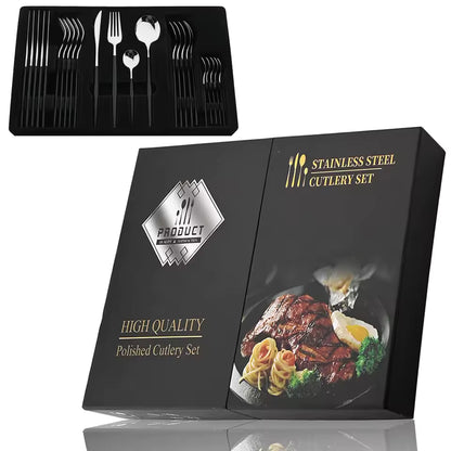 modern flatware set stainless steel gold utensils